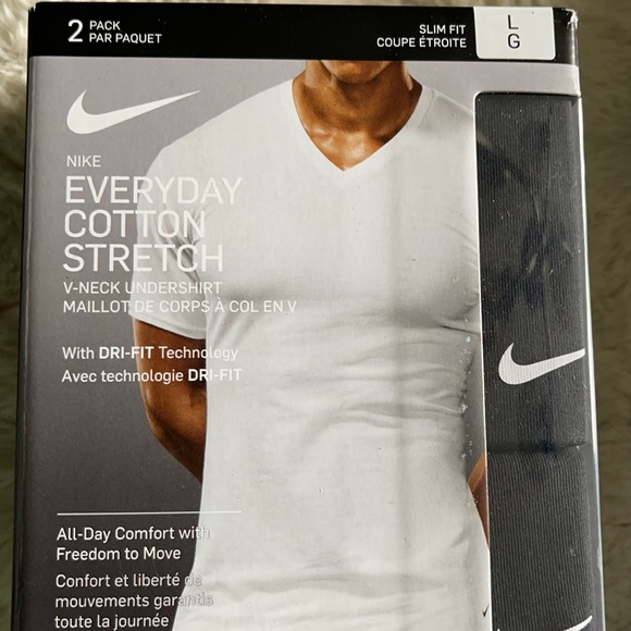 Nike Everyday Cotton Stretch 2Pack Undershirt Set - Picture 2 of 5